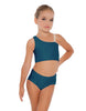 Solid Lycra One Shoulder Crop Top