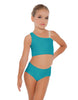 Solid Lycra One Shoulder Crop Top