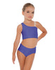 Solid Lycra One Shoulder Crop Top