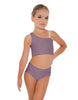 Solid Lycra One Shoulder Crop Top