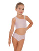 Solid Lycra One Shoulder Crop Top