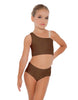 Solid Lycra One Shoulder Crop Top