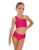 Solid Lycra One Shoulder Crop Top
