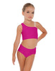 Solid Lycra One Shoulder Crop Top
