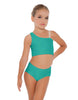 Solid Lycra One Shoulder Crop Top