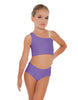 Solid Lycra One Shoulder Crop Top