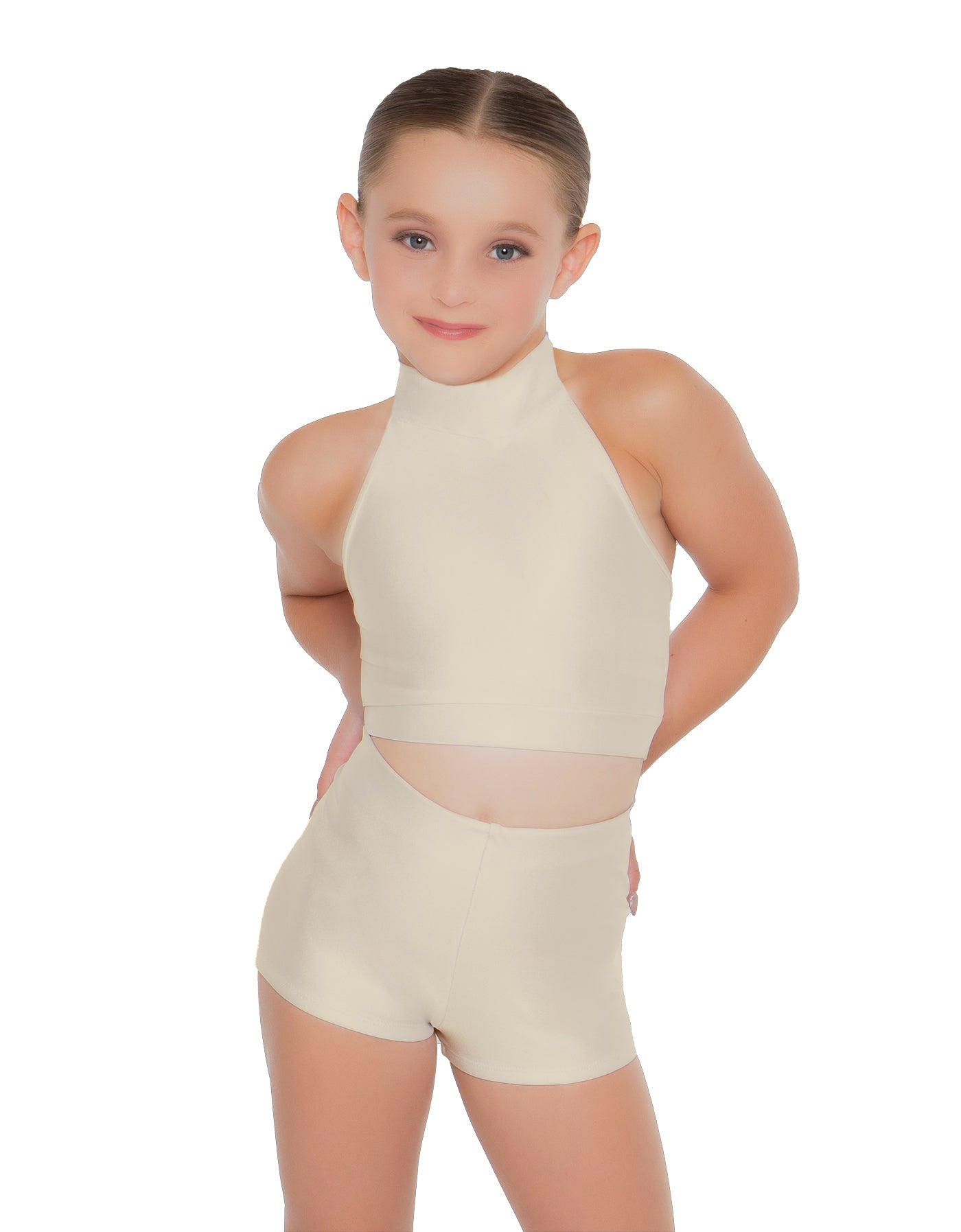 Solid Lycra Halter Crop Top