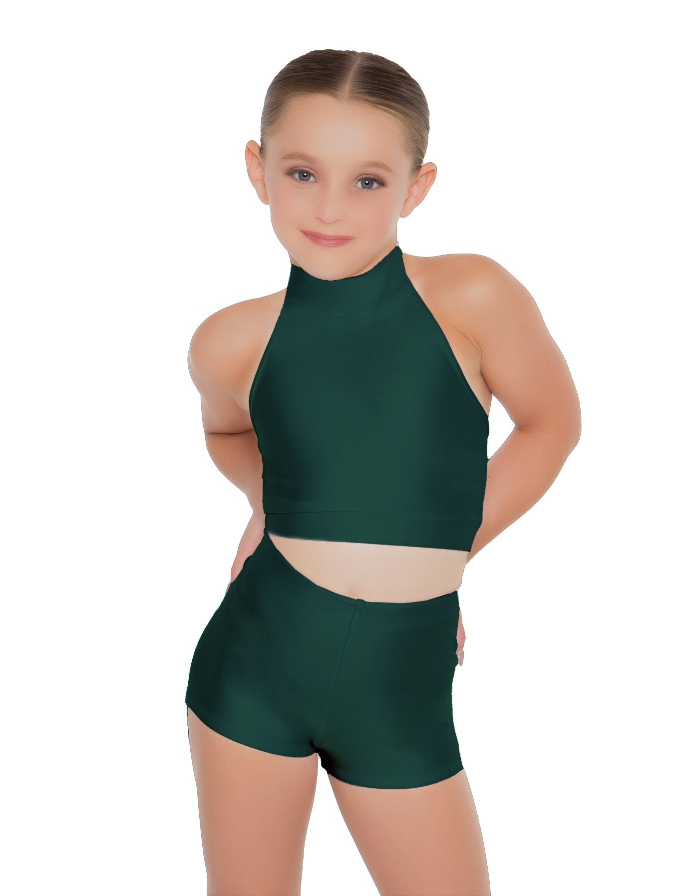 Solid Lycra Halter Crop Top