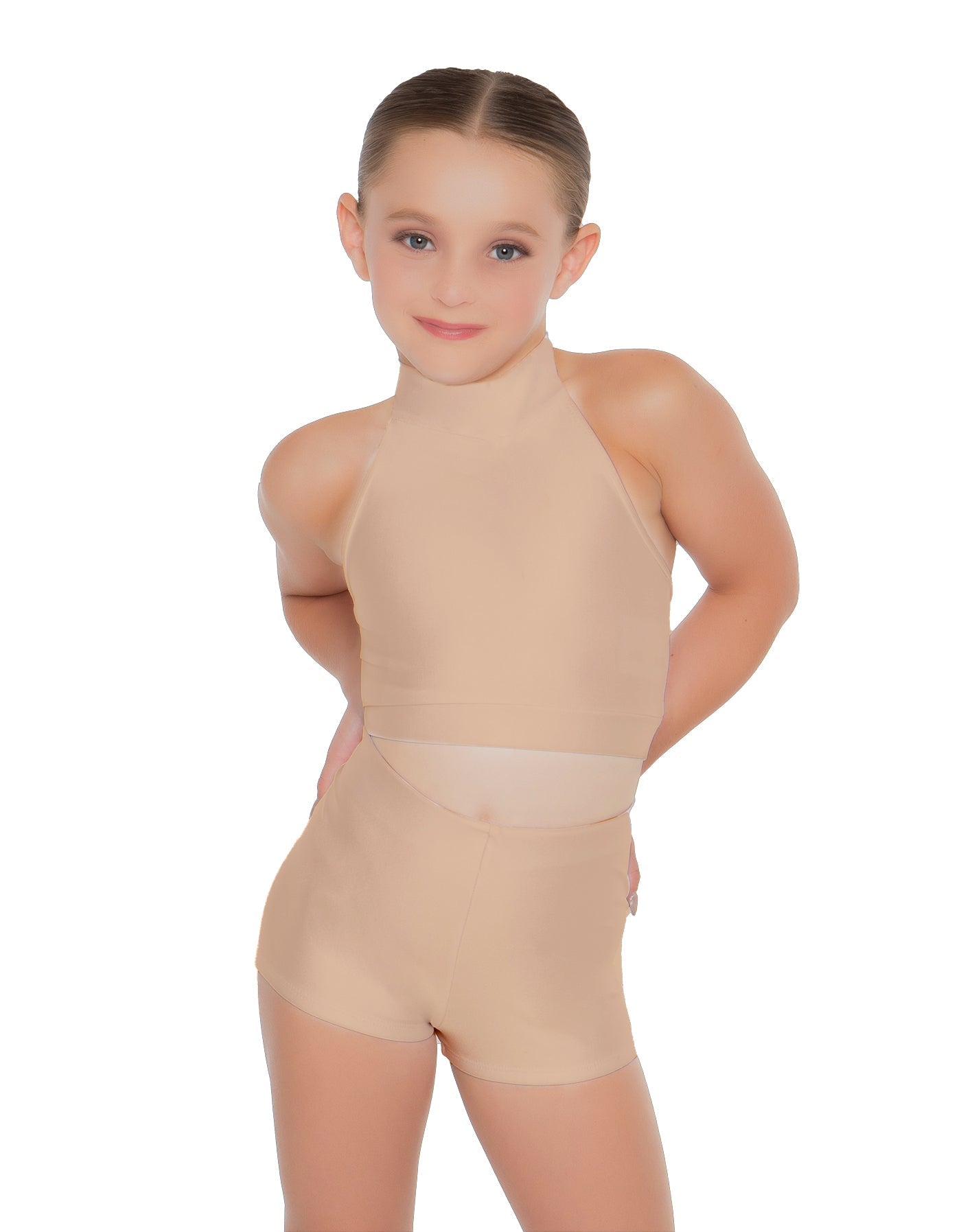 Solid Lycra Halter Crop Top
