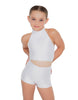Solid Lycra Halter Crop Top