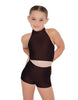 Solid Lycra Halter Crop Top