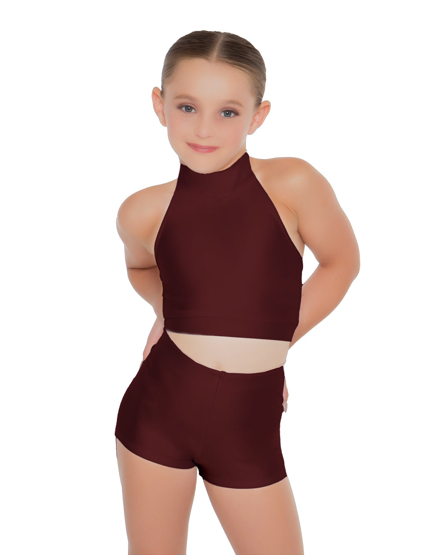 Solid Lycra Halter Crop Top