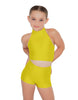 Solid Lycra Halter Crop Top
