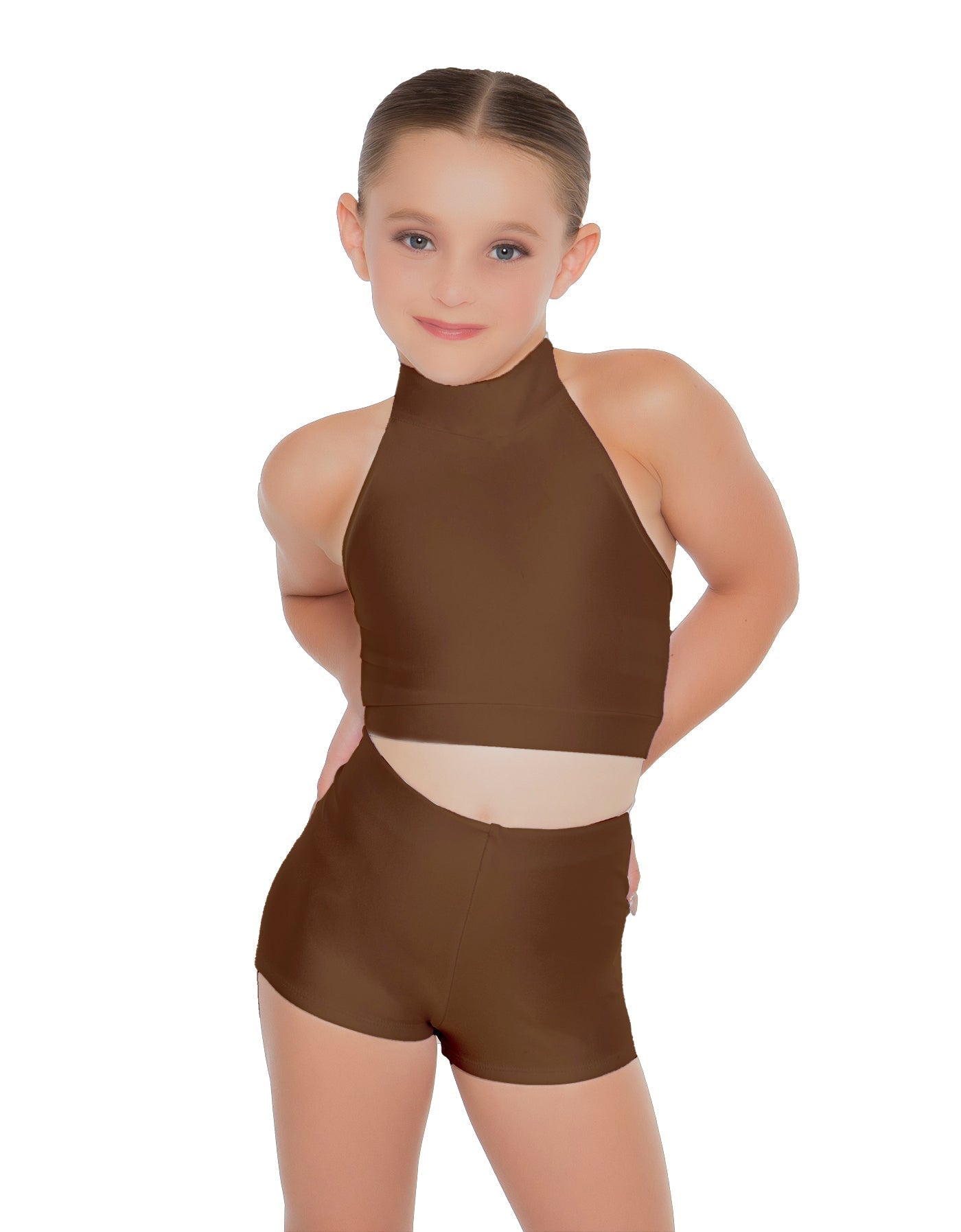 Solid Lycra Halter Crop Top