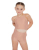 Solid Lycra Halter Binding Crop Top