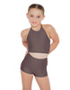 Solid Lycra Halter Binding Crop Top