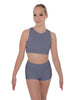 Solid Lycra Sleeveless Crop Top