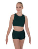 Solid Lycra Sleeveless Crop Top
