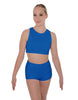 Solid Lycra Sleeveless Crop Top