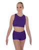 Solid Lycra Sleeveless Crop Top