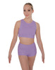 Solid Lycra Sleeveless Crop Top