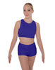 Solid Lycra Sleeveless Crop Top