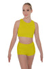Solid Lycra Sleeveless Crop Top