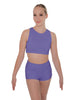 Solid Lycra Sleeveless Crop Top