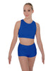 Solid Lycra Sleeveless Crop Top
