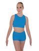 Solid Lycra Sleeveless Crop Top