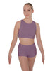 Solid Lycra Sleeveless Crop Top