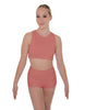 Solid Lycra Sleeveless Crop Top