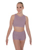 Solid Lycra Sleeveless Crop Top