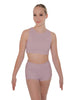 Solid Lycra Sleeveless Crop Top