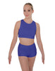 Solid Lycra Sleeveless Crop Top