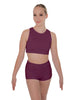 Solid Lycra Sleeveless Crop Top