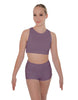 Solid Lycra Sleeveless Crop Top