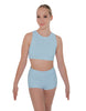 Solid Lycra Sleeveless Crop Top