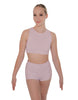 Solid Lycra Sleeveless Crop Top