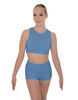 Solid Lycra Sleeveless Crop Top