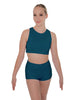 Solid Lycra Sleeveless Crop Top