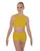 Solid Lycra Sleeveless Crop Top