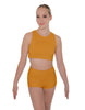 Solid Lycra Sleeveless Crop Top