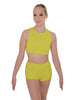 Solid Lycra Sleeveless Crop Top