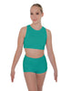Solid Lycra Sleeveless Crop Top