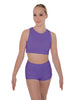Solid Lycra Sleeveless Crop Top