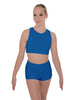 Solid Lycra Sleeveless Crop Top