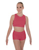 Solid Lycra Sleeveless Crop Top