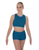 Solid Lycra Sleeveless Crop Top