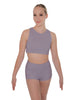 Solid Lycra Sleeveless Crop Top